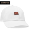 custom engraved leather logo patch on richardson 254re ashland 100% recycled polyester unstructured dad hat in bulk for business