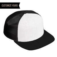 customizable logo white black trucker hat