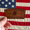 custom leather patches made in USA by dekni creations
