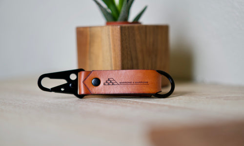 custom engraved leather keychain keyring fobs by dekni creations