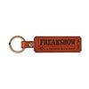 unique quality customized leather keychain with real genuine full grain leather custom engraved logo in bulk for business or company or corporate gifting promotional events 100% made in usa