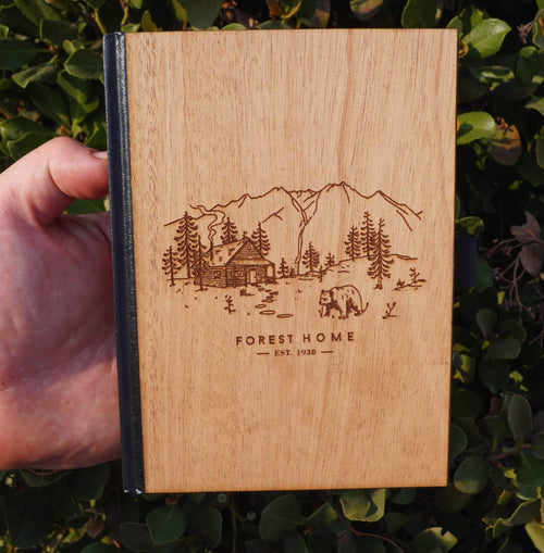 Wooden Journals engraved with your logo