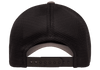 black back of 110m custom flexfit hats with customizable back and side embroidery