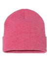 customizable heater pink custom sp12 Sportsman 12" Solid Winter Knit Beanie Stocking Cap