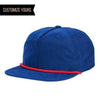 Navy 6 PANEL PINCH Nylon Grandpa CUSTOM SNAPBACK cap for Embroidery & engraving leather patch