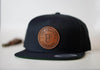 leather patch hats with logo