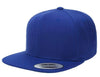 Custom royal Snapback cap for personalized promotional Laser engraved leather patch and Embroidery