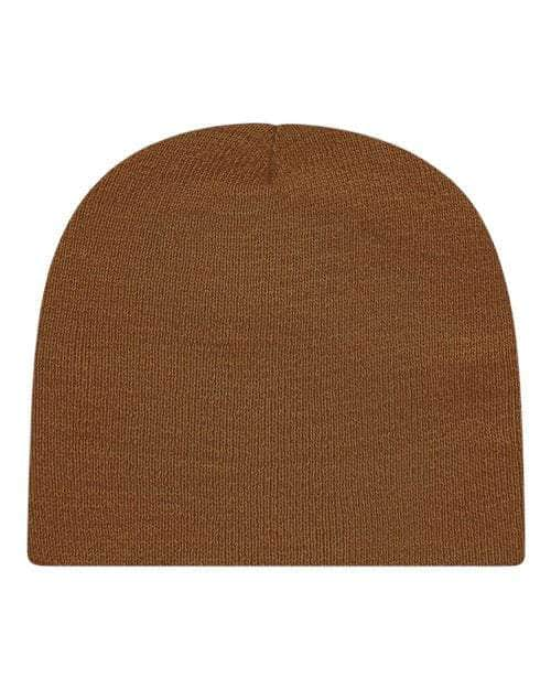 CAP AMERICA TKN28 - 8 1/2" Knit Uncuffed - Made in USA Beanie (Bulk Custom With Your Logo)