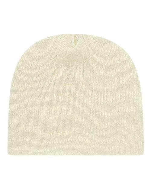 CAP AMERICA TKN28 - 8 1/2" Knit Uncuffed - Made in USA Beanie (Bulk Custom With Your Logo)