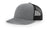 heather grey black custom designed richardson 112 trucker hat decorate with leather patch or embroidery with your logo online in bulk in the usa