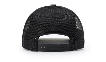 Back Richardson 115CH – Low-Profile Heathered Trucker Hat | Custom Hats with Your Logo in Bulk-Navy Heather/Navy-Dekni-Creations