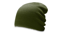 149 Richardson Super Slouch Uncuffed Knit Beanie with custom logo tag in bulk made in usa sustainable caps avocado