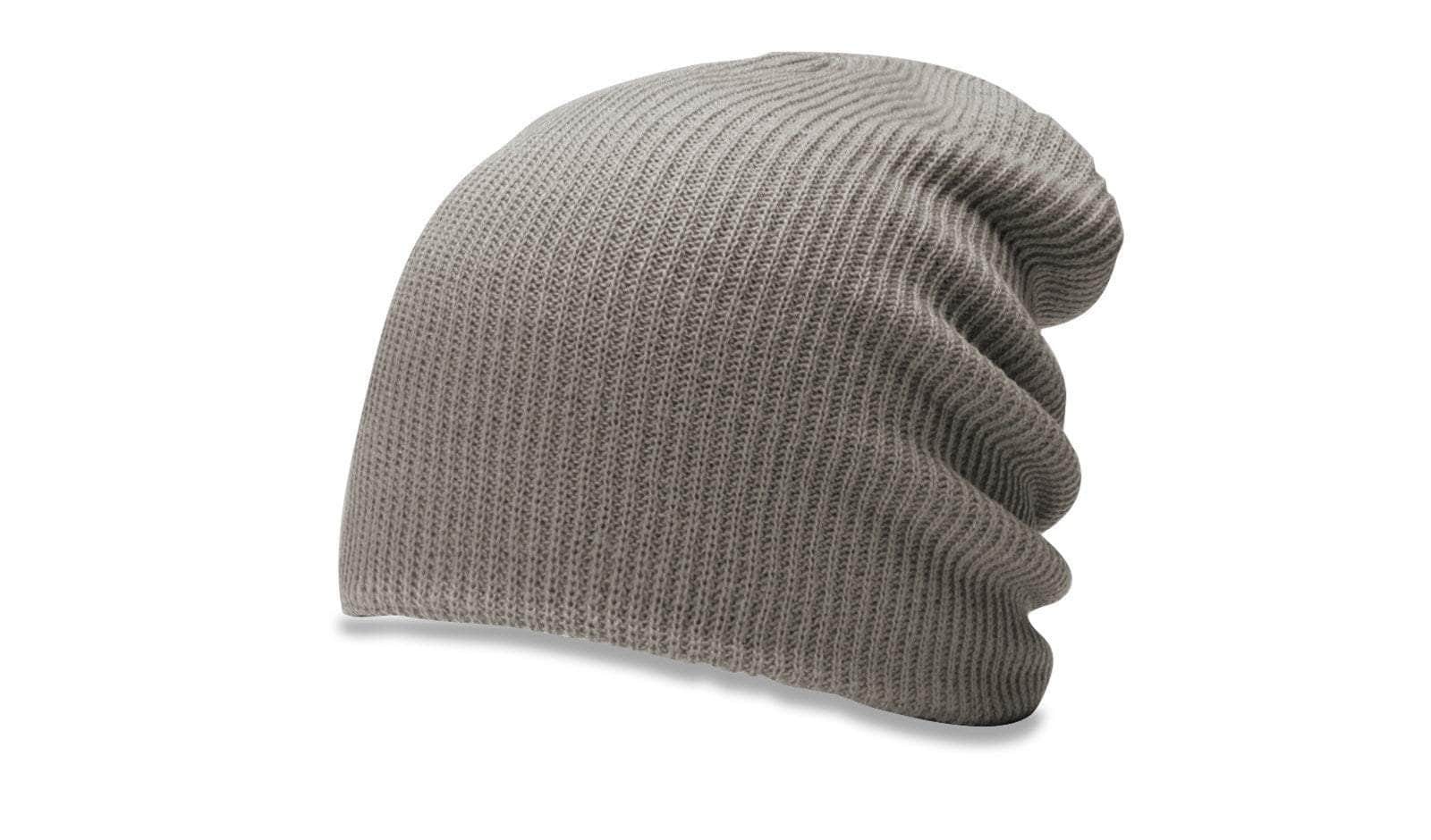 149 Richardson Super Slouch Uncuffed Knit Beanie with custom logo tag in bulk made in usa sustainable caps clary