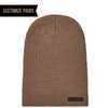 149 Richardson Super Slouch Uncuffed Knit Beanie with leather tag custom logo in bulk made in usa sustainable headwear