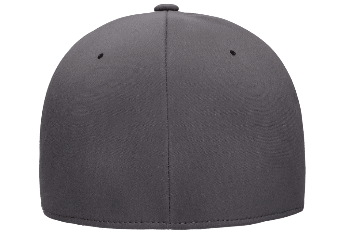 Dark Grey Delta cap water resistant for custom Embroidery and Laser engraved leather patch flexfit