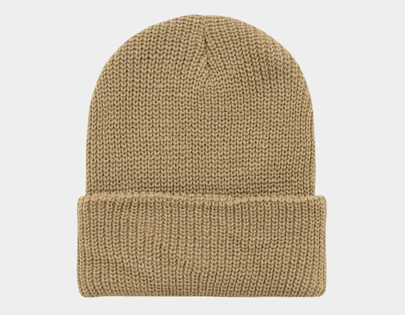 600 – Cuffed Beanie | Custom Beanies with Your Logo in Bulk-Khaki-Dekni-Creations