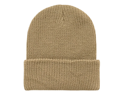 600 – Cuffed Beanie | Custom Beanies with Your Logo in Bulk-Khaki-Dekni-Creations