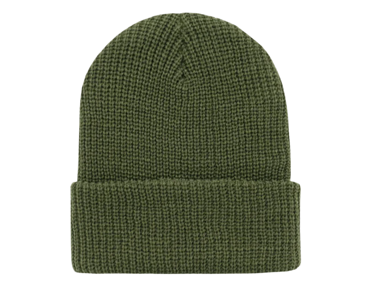 600 – Cuffed Beanie | Custom Beanies with Your Logo in Bulk-Olive-Dekni-Creations