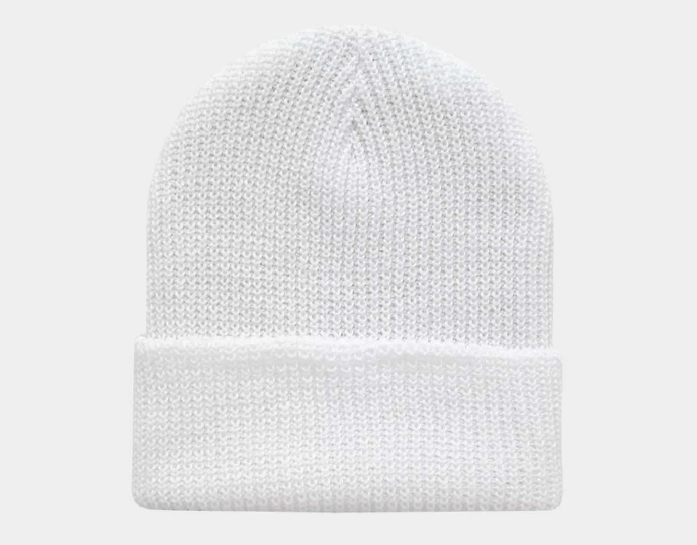 600 – Cuffed Beanie | Custom Beanies with Your Logo in Bulk-White-Dekni-Creations