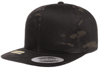 bulk custom black Multicam hats 6089mc flatbill