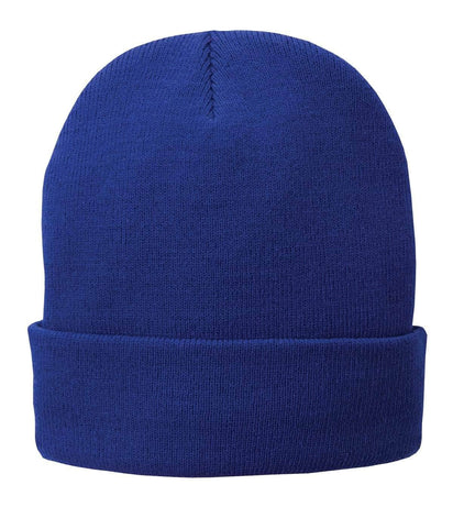 CP90L Port & Company® – Fleece-Lined Cuffed Knit Beanie | Custom Hats with Your Logo in Bulk-Athletic Royal-Dekni-Creations