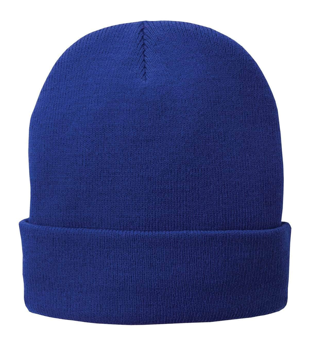 CP90L Port & Company® – Fleece-Lined Cuffed Knit Beanie | Custom Hats with Your Logo in Bulk-Athletic Royal-Dekni-Creations