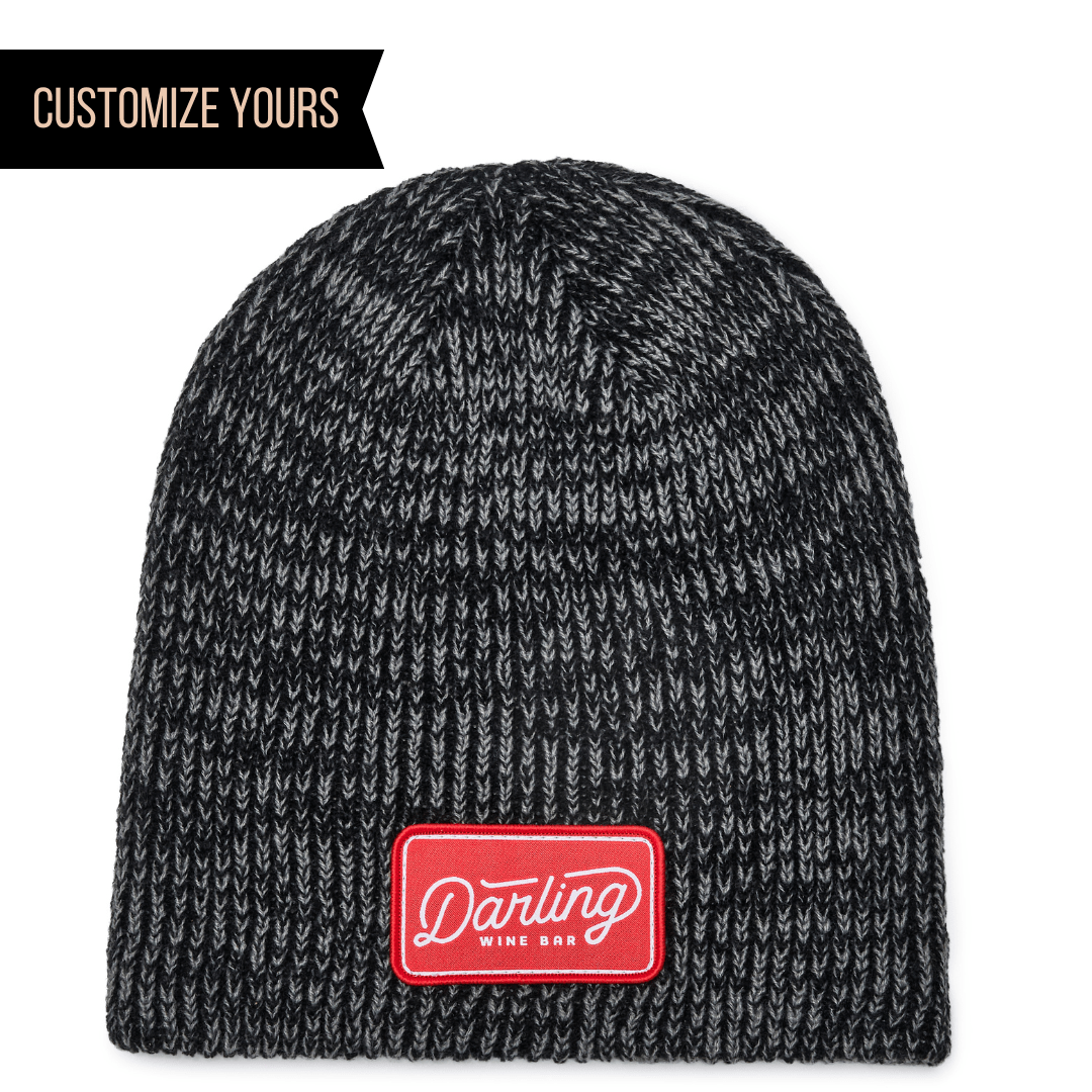 BA524 – Uncuffed Ribbed Marled Beanie | Custom Beanies with Your Logo in Bulk