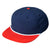 gramps snapback navy red white C55-N - (Unbranded) PINCH FRONT NYLON GRANDPA STRUCTURED SNAPBACK FLAT BILL HAT (Bulk Custom with Your Logo)