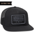 Black C52-WM 6 Panel Custom Patch Trucker Wool & Mesh Snapback TruckerFlat Bill Hat decorated in the usa in Bulk and wholesale Personalized with Your Logo for business from best hat company online 