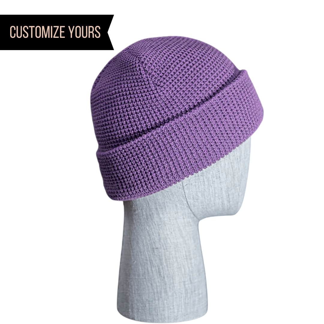 C05-A – Waffle Knit Beanie | Custom Beanies with Your Logo in Bulk-Lilac-Dekni-Creations