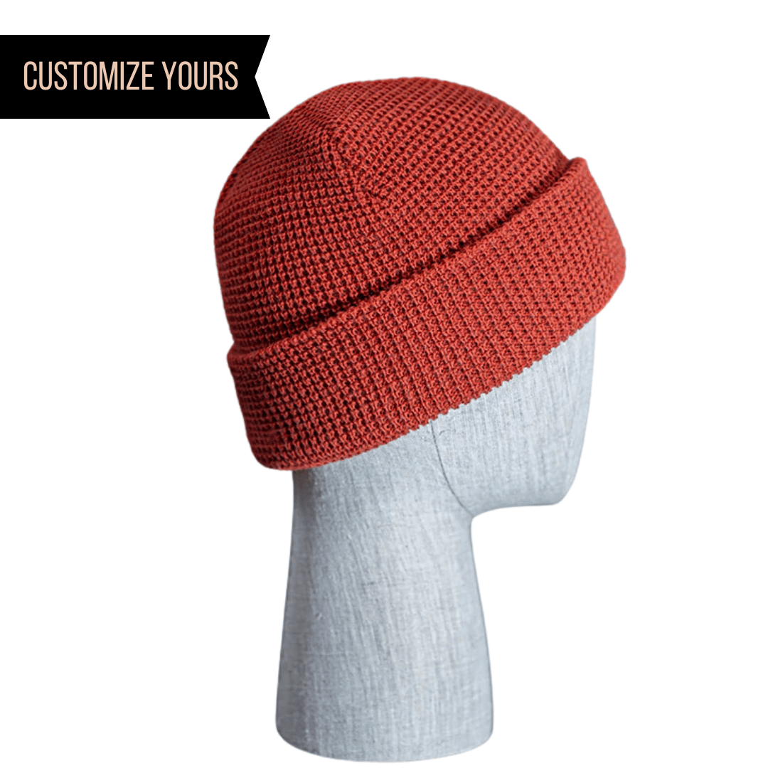 C05-A – Waffle Knit Beanie | Custom Beanies with Your Logo in Bulk-Rust-Dekni-Creations