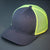 C12-CTM – Private Label Trucker Snapback Hat | Custom Hats with Your Logo in Bulk-Charcoal/Neon Yellow-Dekni-Creations