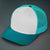 C12-CTM – Private Label Trucker Snapback Hat | Custom Hats with Your Logo in Bulk-White/Teal/Deep Teal-Dekni-Creations