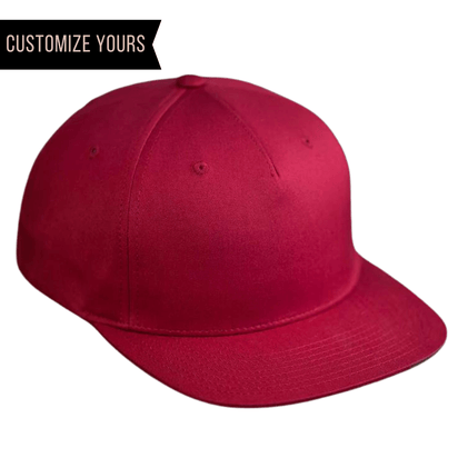 Custom Pinch Front Snapback Flat Bill Hat | Bulk Custom Hats