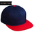 C55-CT – Pinch Front Snapback Flat Bill Hat | Custom Hats with Your Logo in Bulk-Dark Navy/Red-Dekni-Creations