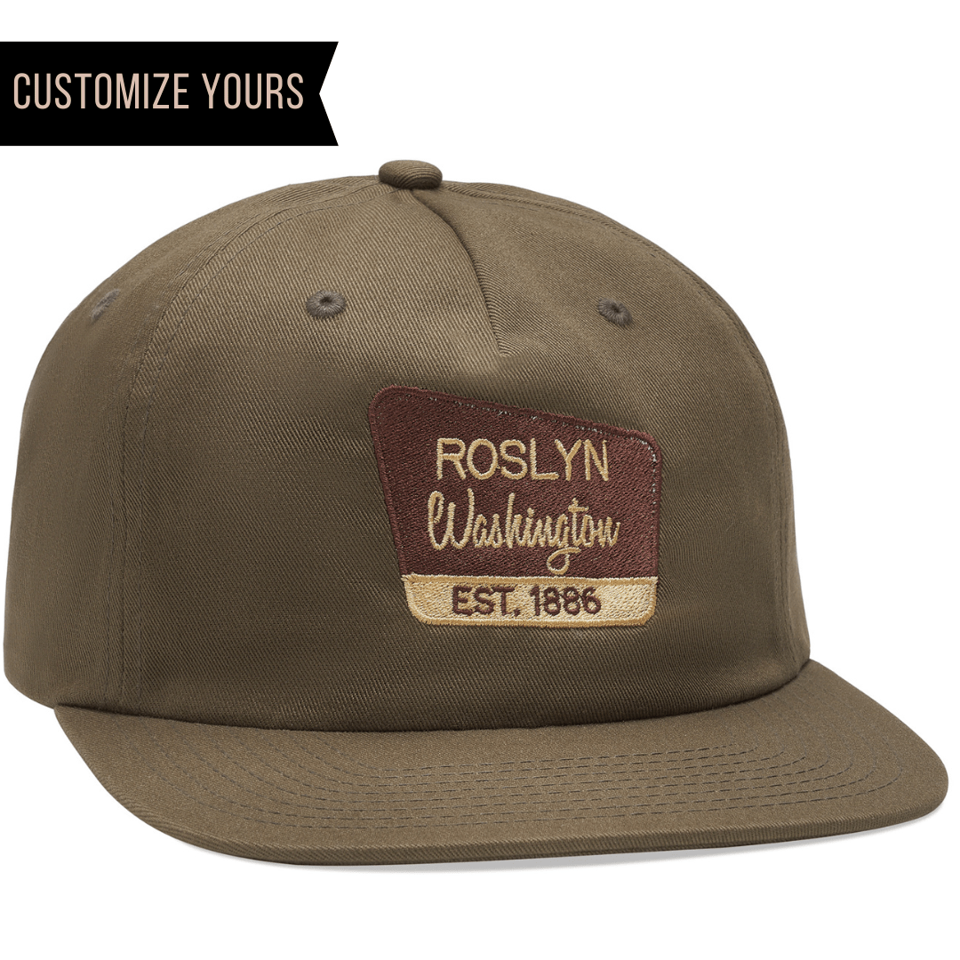 C55-PC – Pinch Front Flat Bill Leather Strap Hat | Custom Hats with Your Logo in Bulk-Dekni-Creations