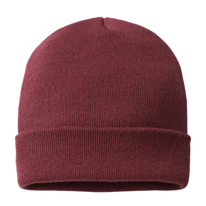 Cap America TKN24 – Made in USA Beanie | Custom Beanies with Your Logo in Bulk-Maroon-Dekni-Creations