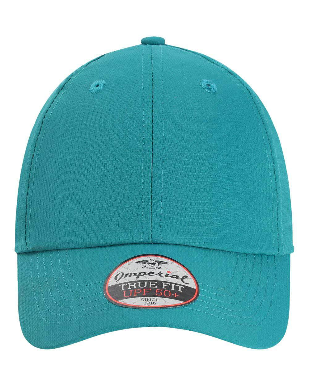 Imperial X210P – Sustainable 100% Recycled Performance Dad Hat with UPF 50 | Custom Hats with Your Logo in Bulk-Cerulean Blue-Dekni-Creations