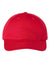 red 100% made in usa dad hat baseball cap customized with your logo in bulk with leather patch and embroidery