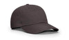 dark charcoal Tan Personalized Richardson 252L  Premium 100% Linen Dad Hat Bulk Custom Logo as sewn on leather patch, tag or  embroidered patch
