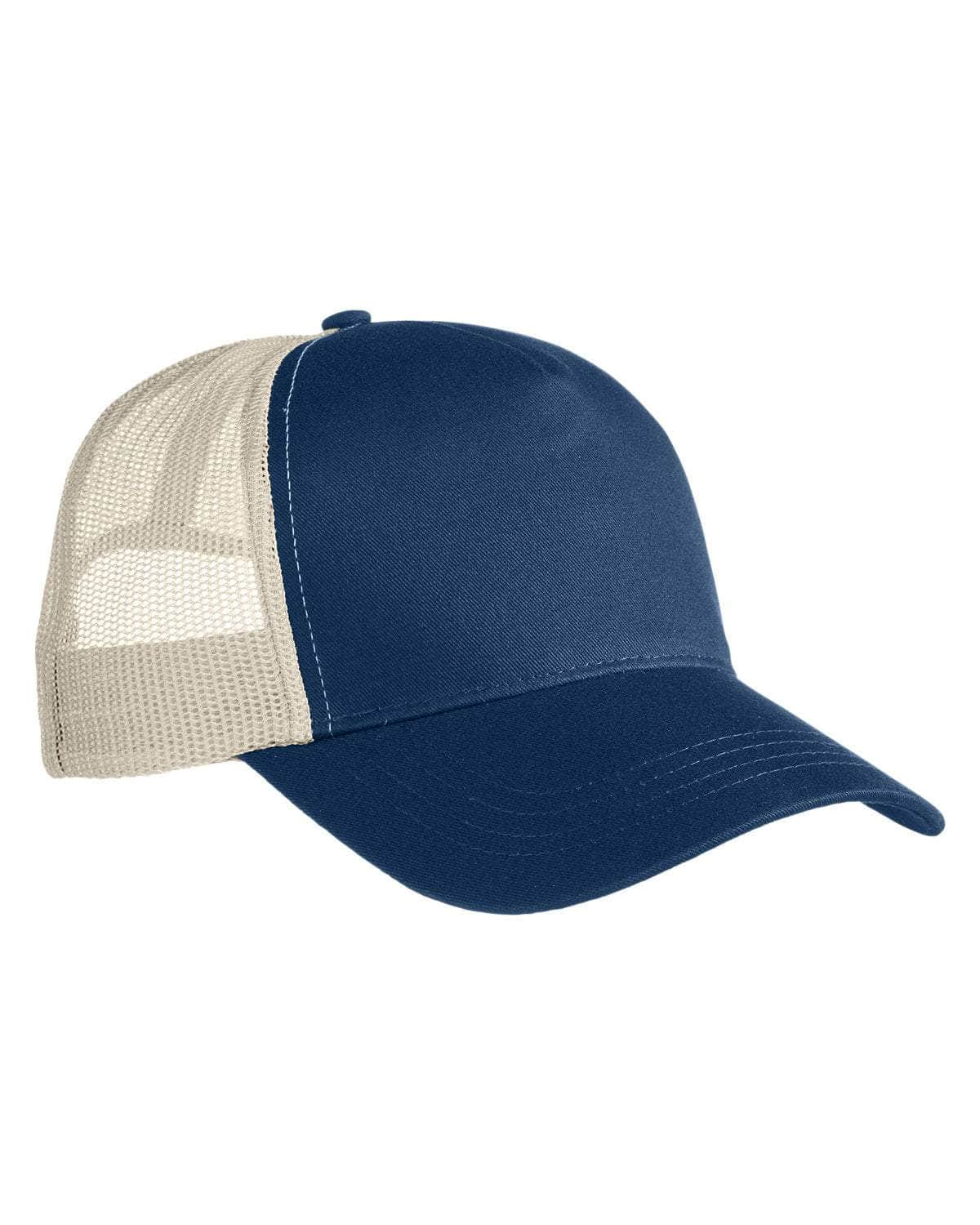 Econscious EC7094 – 5-Panel Organic Cotton & Recycled Polyester Trucker Hat | Custom Hats with Your Logo in Bulk-Pacific/Oyster-Dekni-Creations