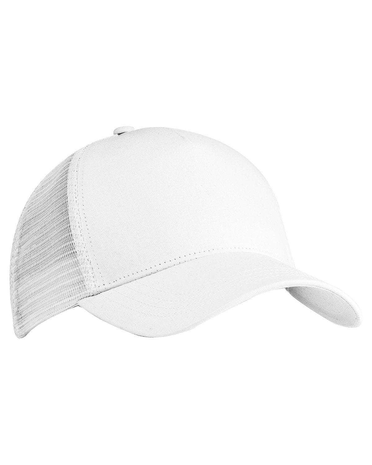 Econscious EC7094 – 5-Panel Organic Cotton & Recycled Polyester Trucker Hat | Custom Hats with Your Logo in Bulk-White-Dekni-Creations