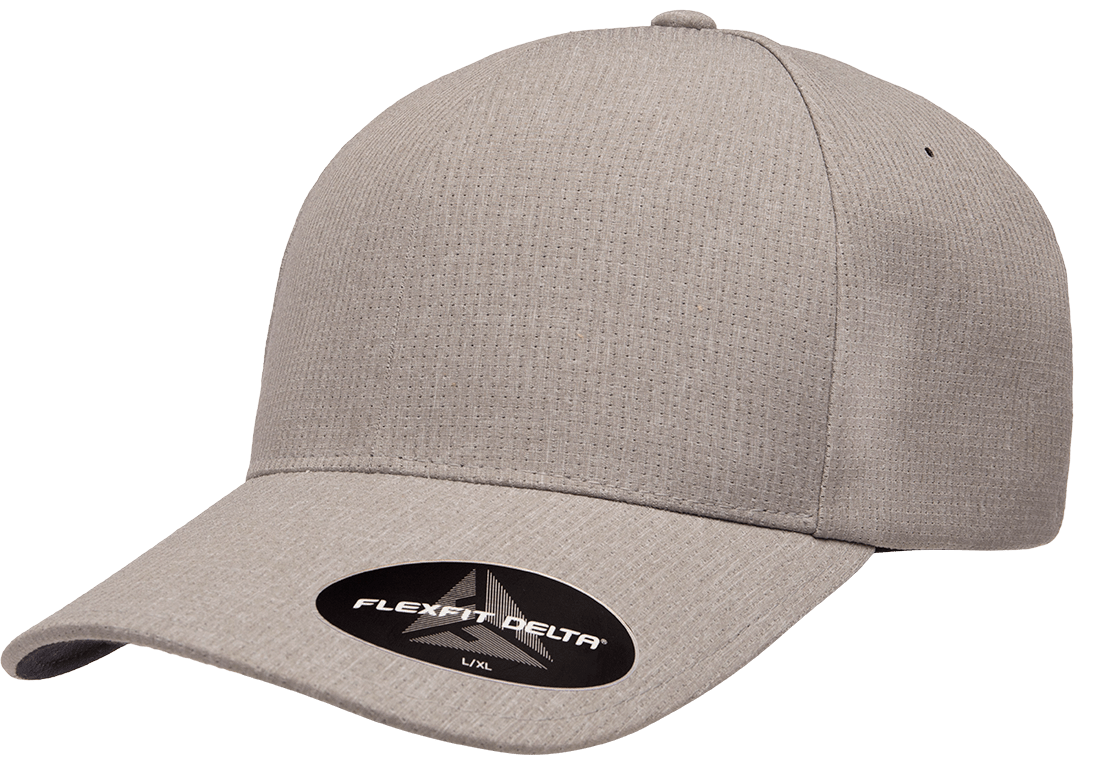 Flexfit Delta 180 – Seamless Performance Water-Repellent Hat | Custom Hats with Your Logo in Bulk-Melange Silver-Dekni-Creations