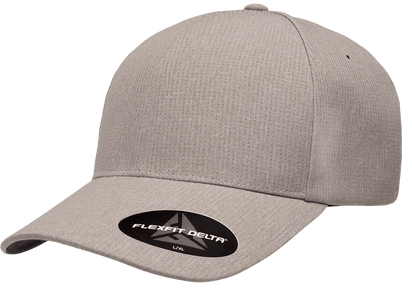 Flexfit Delta 180 – Seamless Performance Water-Repellent Hat | Custom Hats with Your Logo in Bulk-Melange Silver-Dekni-Creations