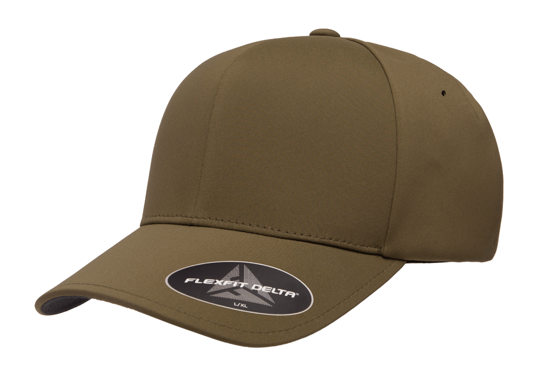 Flexfit Delta 180 – Seamless Performance Water-Repellent Hat | Custom Hats with Your Logo in Bulk-Olive-Dekni-Creations