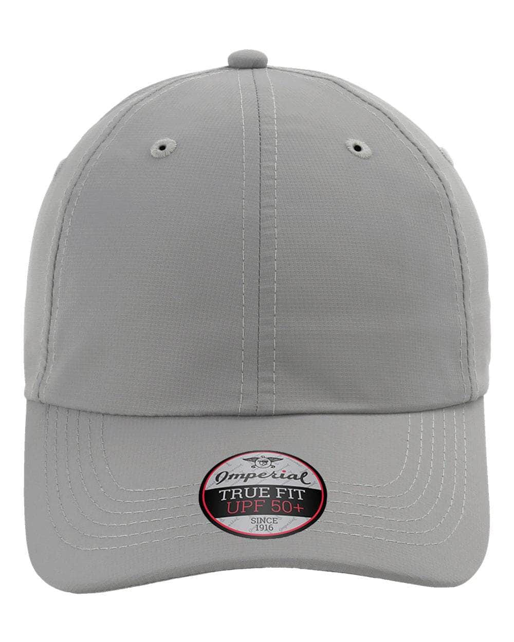 Imperial X210P – Sustainable 100% Recycled Performance Dad Hat with UPF 50 | Custom Hats with Your Logo in Bulk-Frost Grey-Dekni-Creations