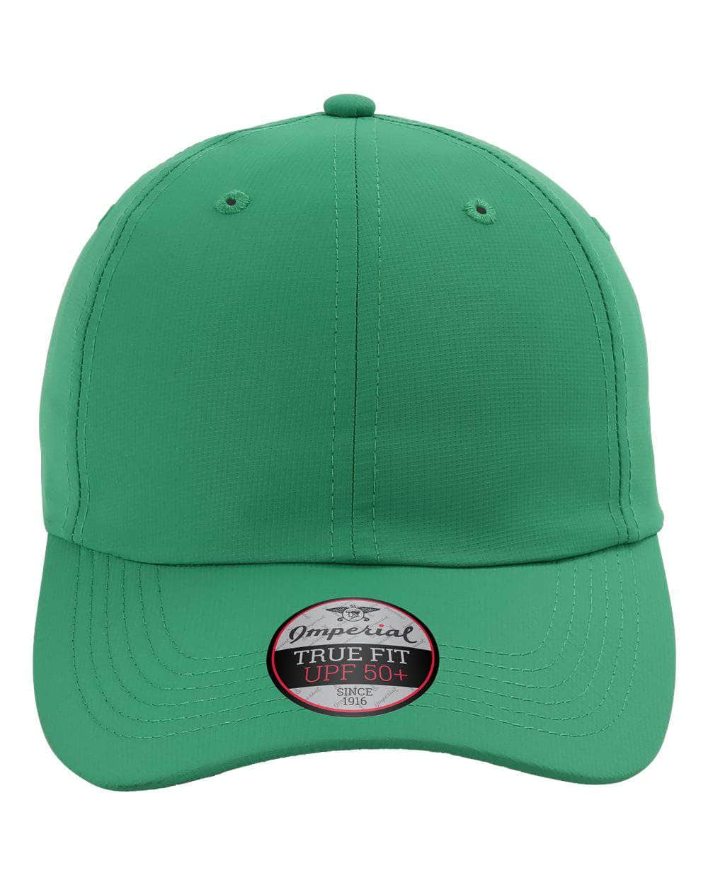 Imperial X210P – Sustainable 100% Recycled Performance Dad Hat with UPF 50 | Custom Hats with Your Logo in Bulk-Green-Dekni-Creations