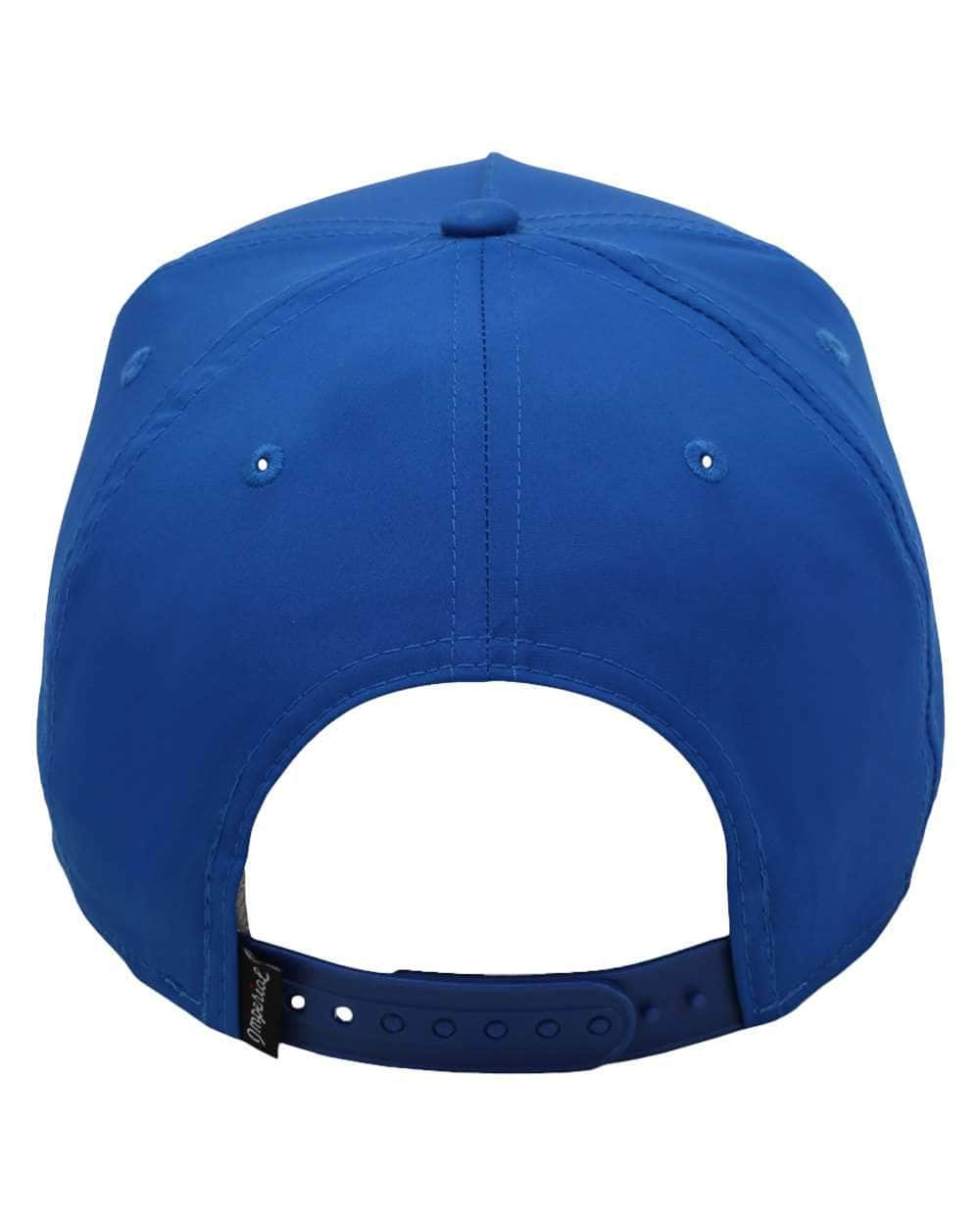 royal white back Imperial - The Wrightson Cap - 5054 - sustainable rope hat with 100% recycled polyester performance fabric 5 panel with braid rope structured mid-profile moisture management and antimicrobial sweatband