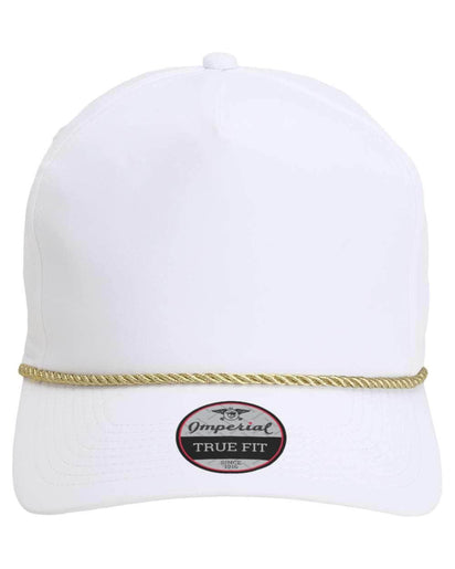 Imperial 5054 Wrightson – Sustainable Recycled Rope Hat | Custom Hats with Your Logo in Bulk-White/Metallic Gold-Dekni-Creations