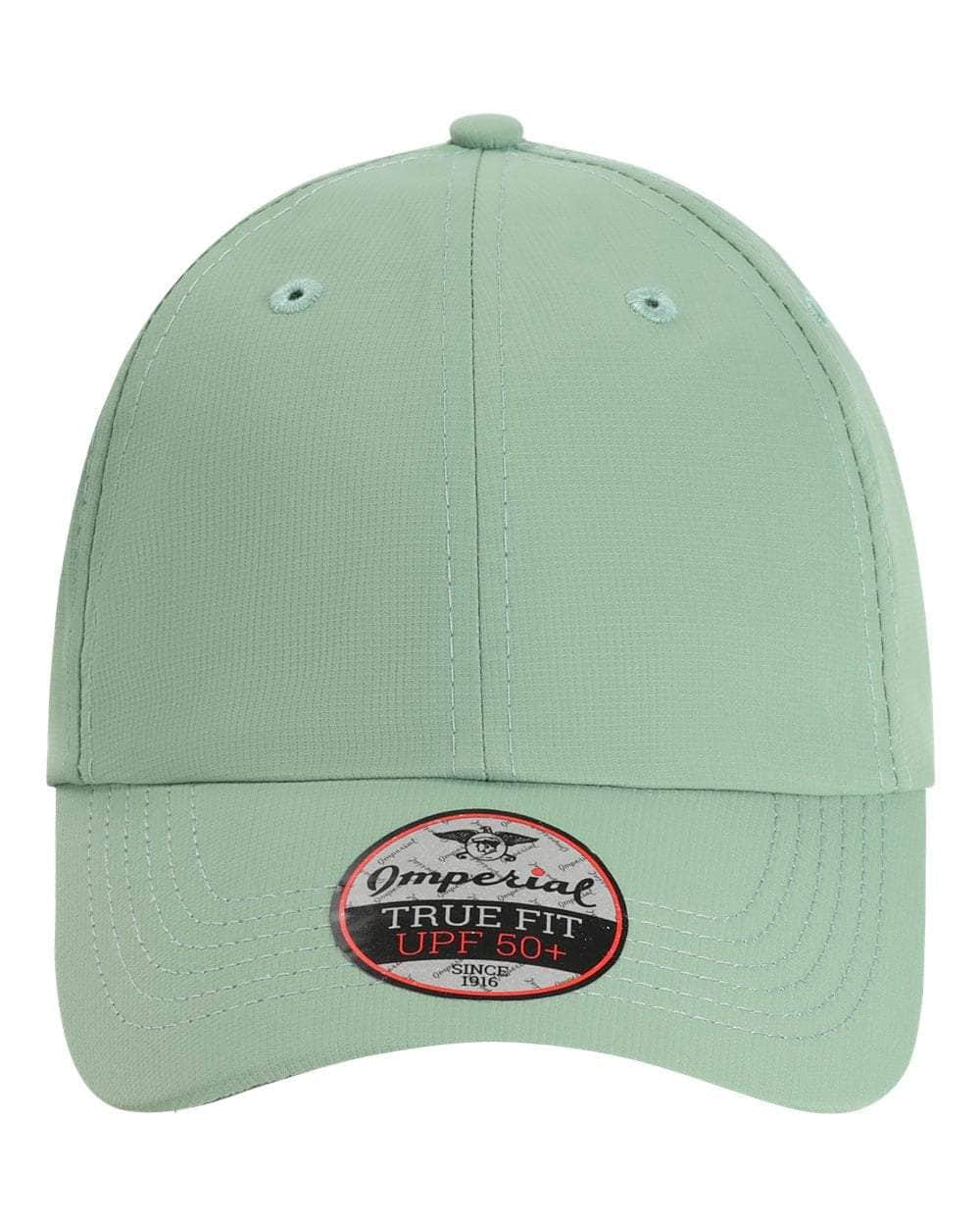 laurel green Imperial - The Original Sustainable Performance Cap dad hat - X210P - unstructured six-panel low profile moisture management and antimicrobial sweatband UPF 50+ made from 100% recycled polyester performance fabric 